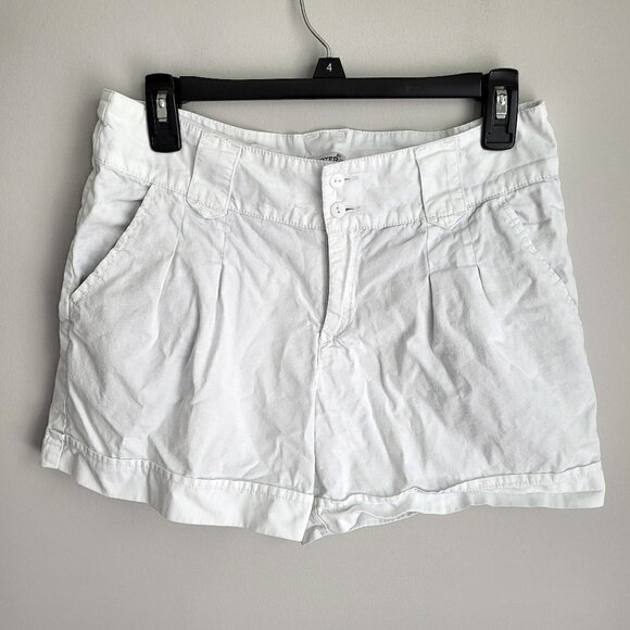 Shooter White Cotton Front & Back Pockets Beachy Shorts - Picture 1 of 5